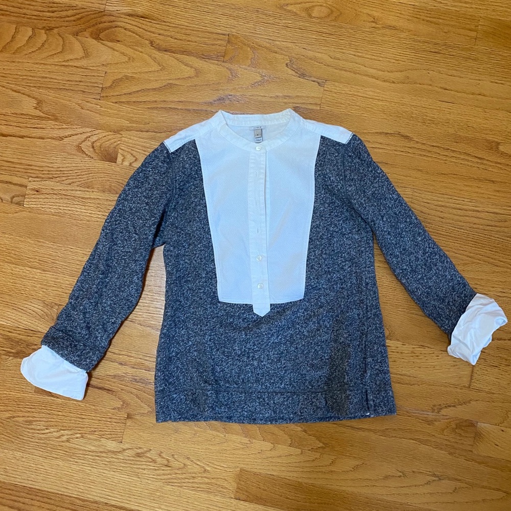 J.Crew tuxedo style cozy shirt